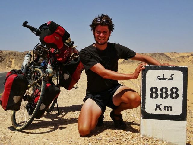 Remember Anselm? He volunteered with us back in 2009-2010. Since then, besides studying, he has been cycling around the world. Here is a recent photo of him in the Sudan.