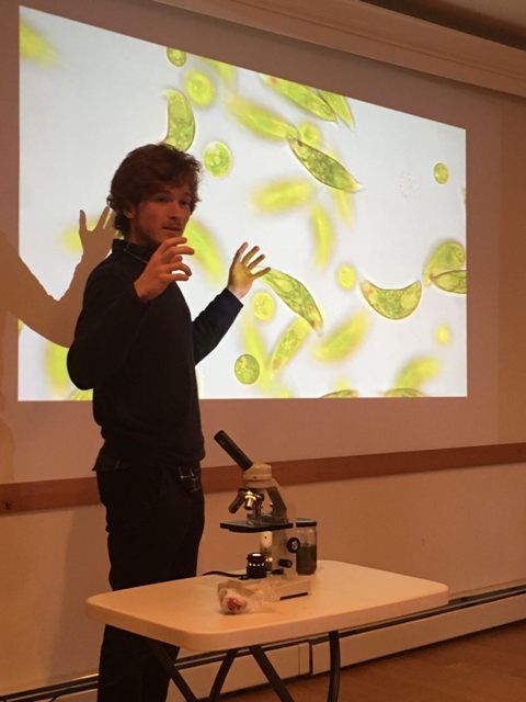 Paul amazed us by projecting cells seen through a microscope so that we could all see them.